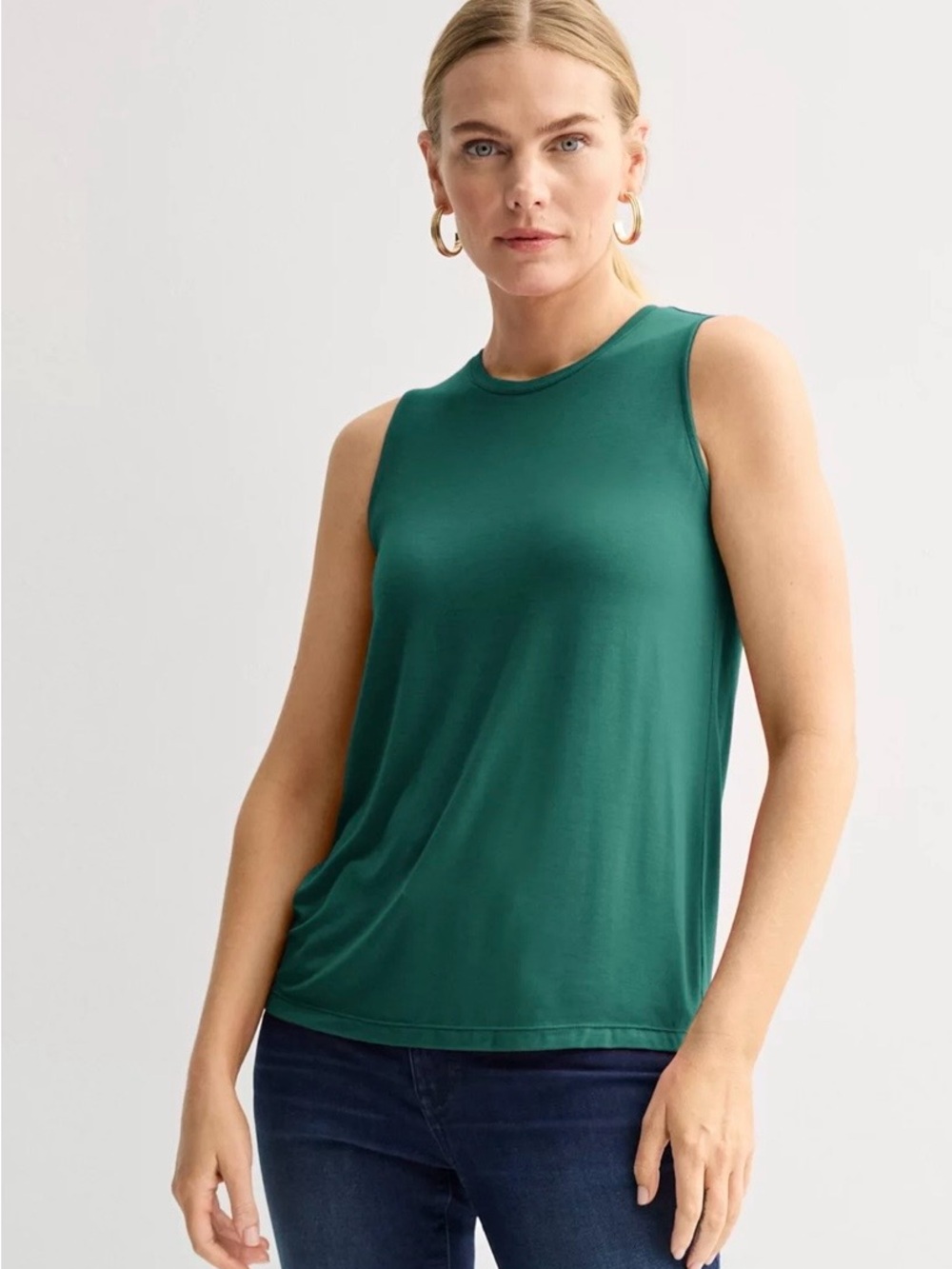 Tipsy Elves Green Sleeveless Tank Top XS Soft Stretch Casual Basic